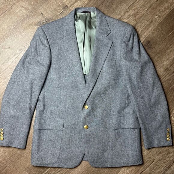 Vintage Union Made Grey 100% Wool Blazer‎ - Picture 1 of 13